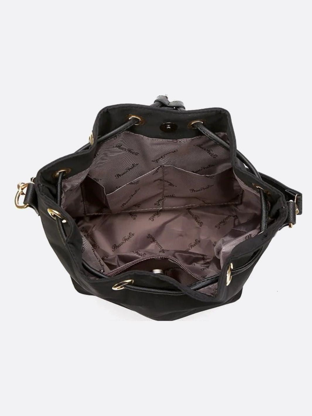 Canvas bucket bag