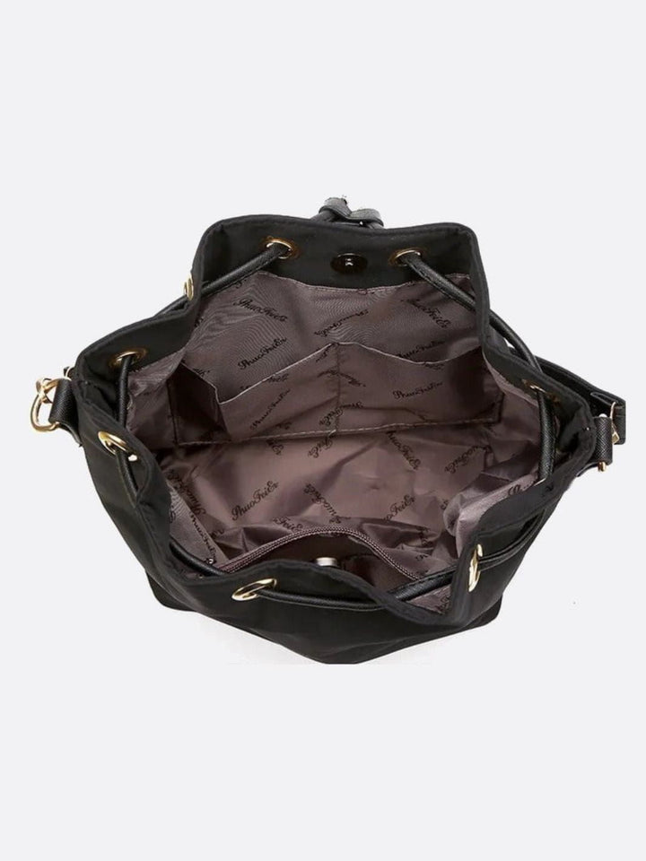 Canvas bucket bag